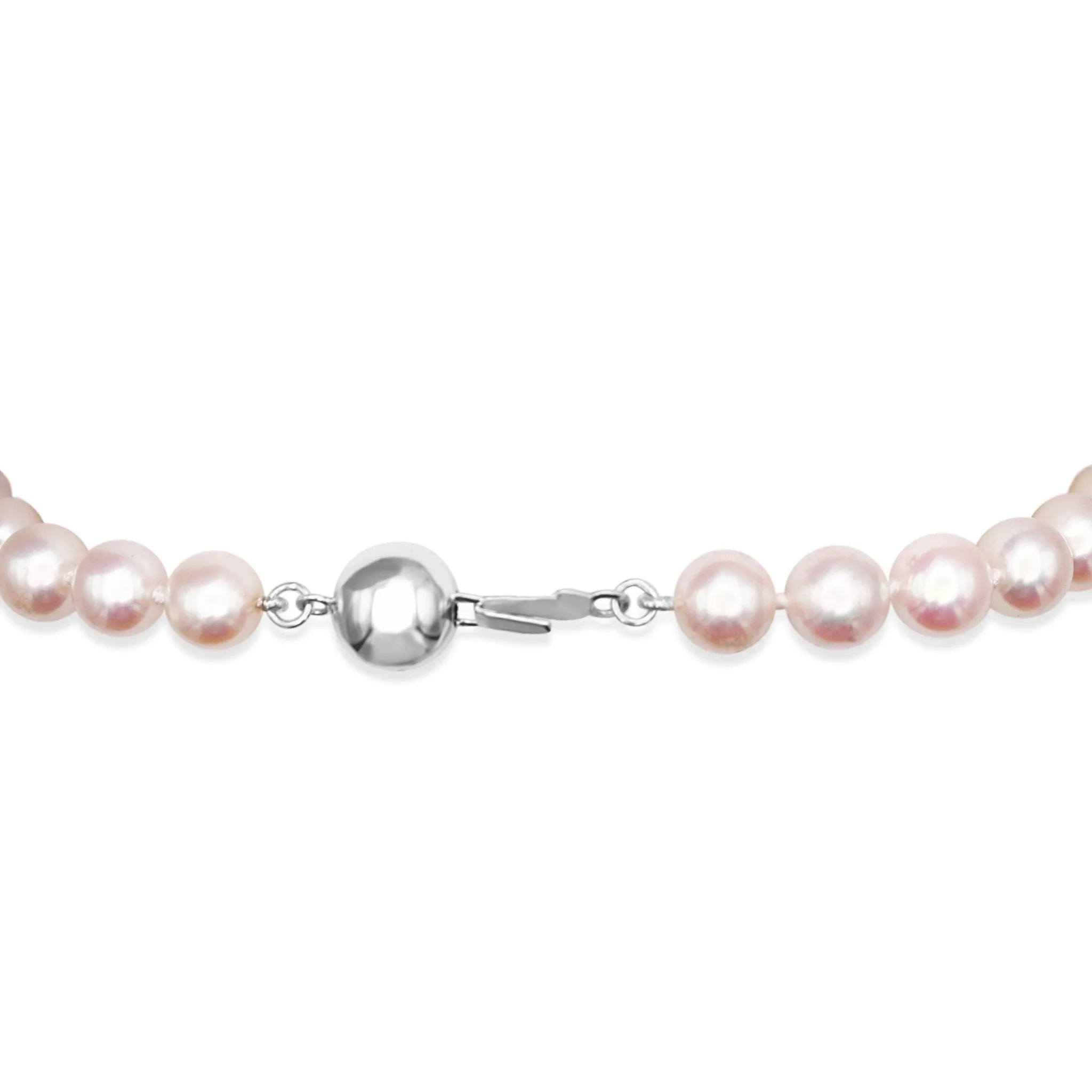 6-6.5mm Akoya Cultured Pearl Bracelet - 18ct White Gold Ball Clasp