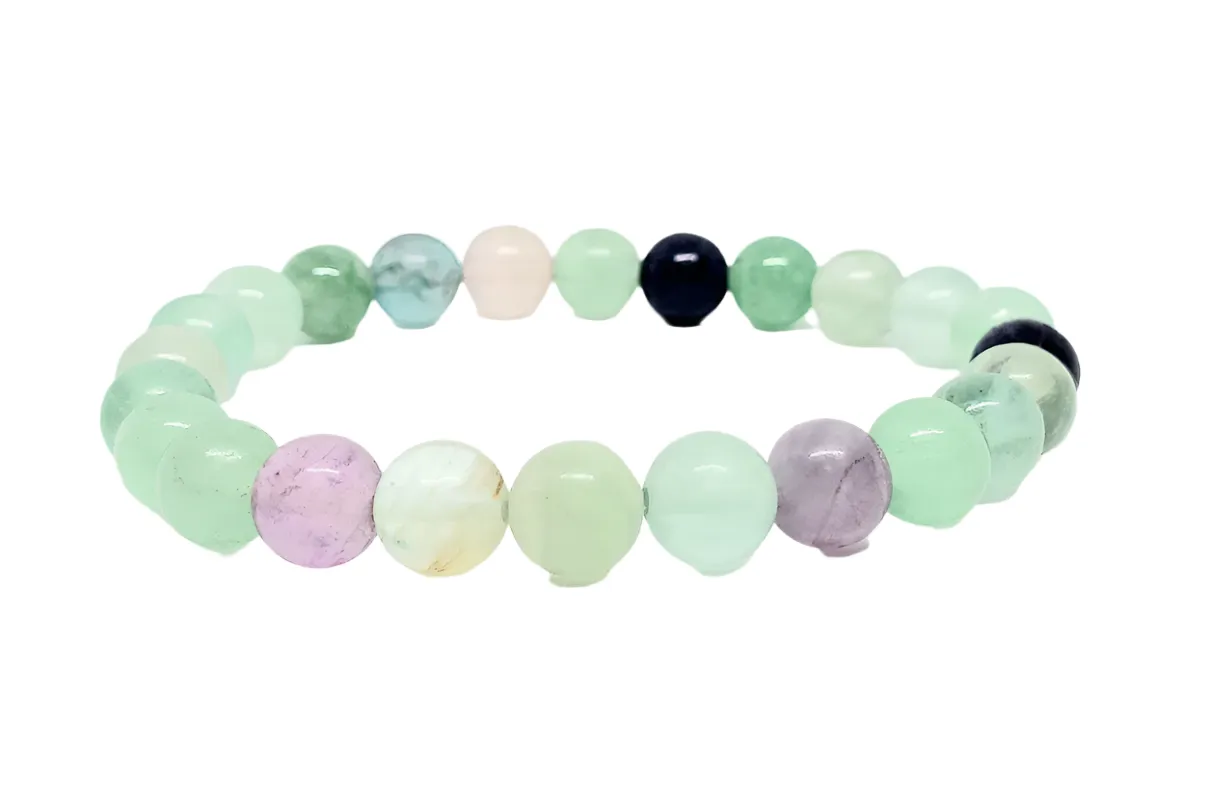 8MM Fluorite Crystal Bracelet