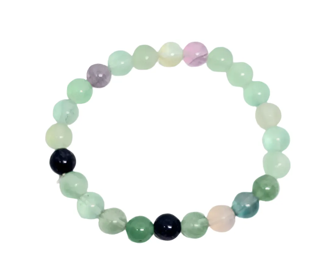 8MM Fluorite Crystal Bracelet