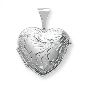 Acotis Silver Locket Heart Shaped G6580