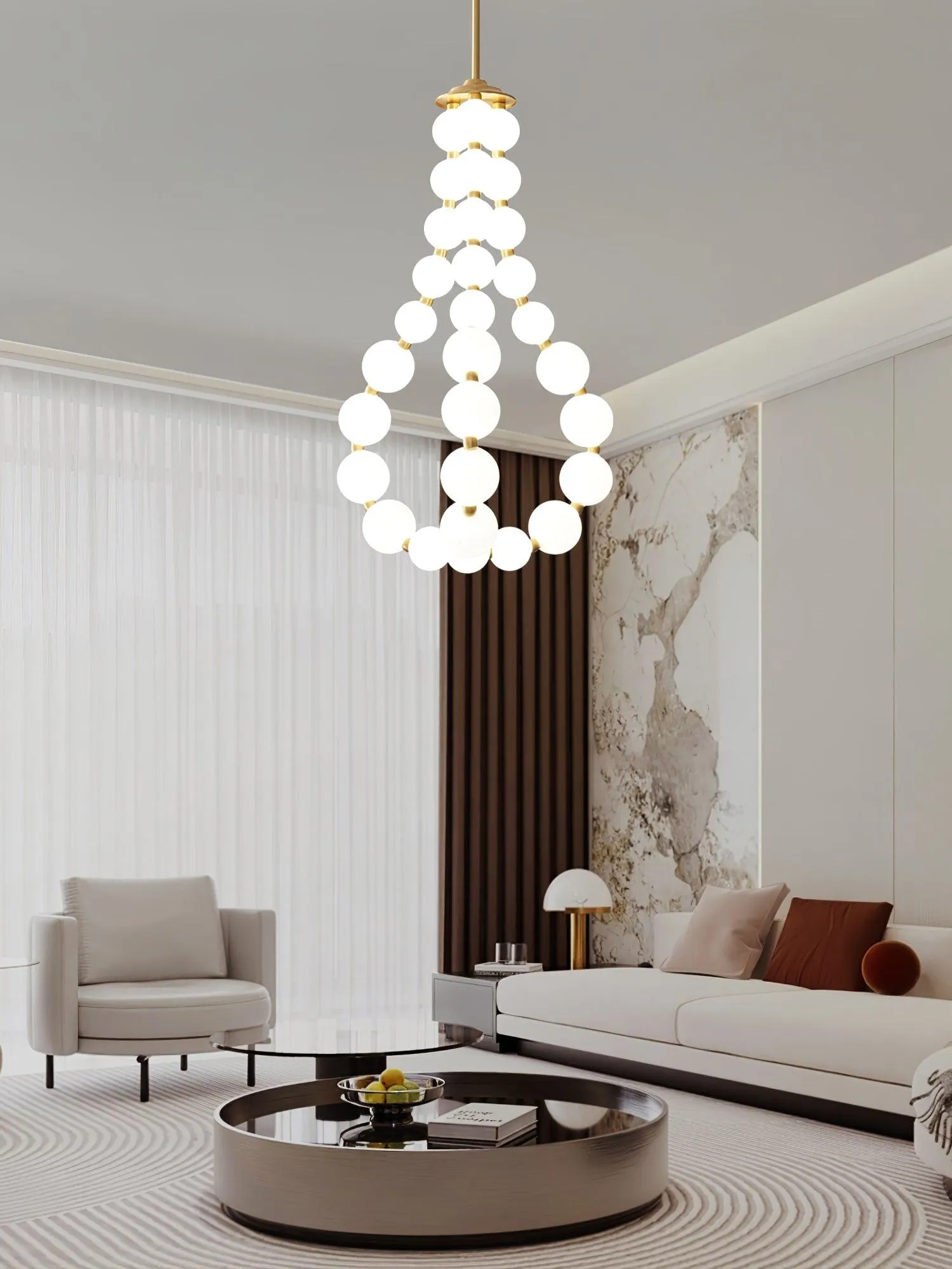 Acrylic Pearl Necklace Chandelier