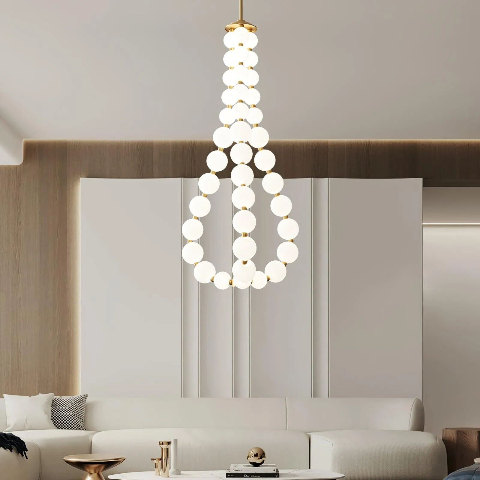 Acrylic Pearl Necklace Chandelier