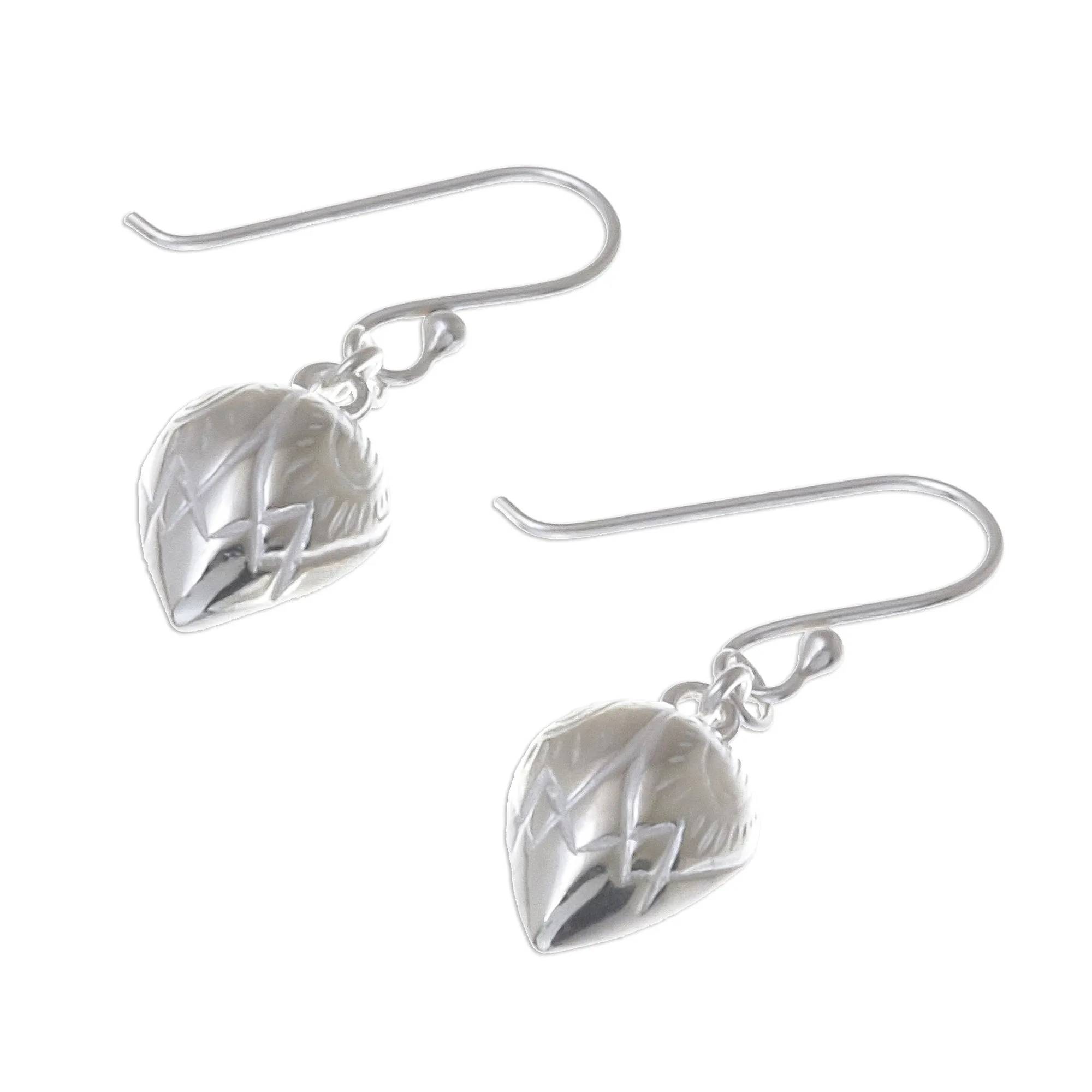 Adorable Lotus Lotus Bud Sterling Silver Dangle Earrings from Thailand