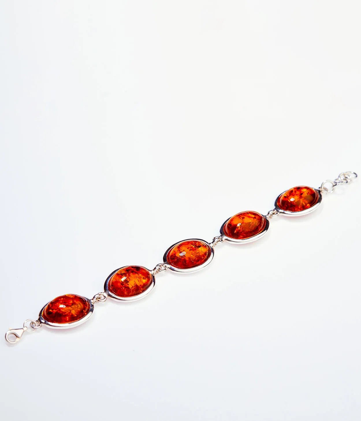 Amber Serenity Bracelet - Elegant Baltic Amber & Sterling Silver Jewelry - Horizon Collection