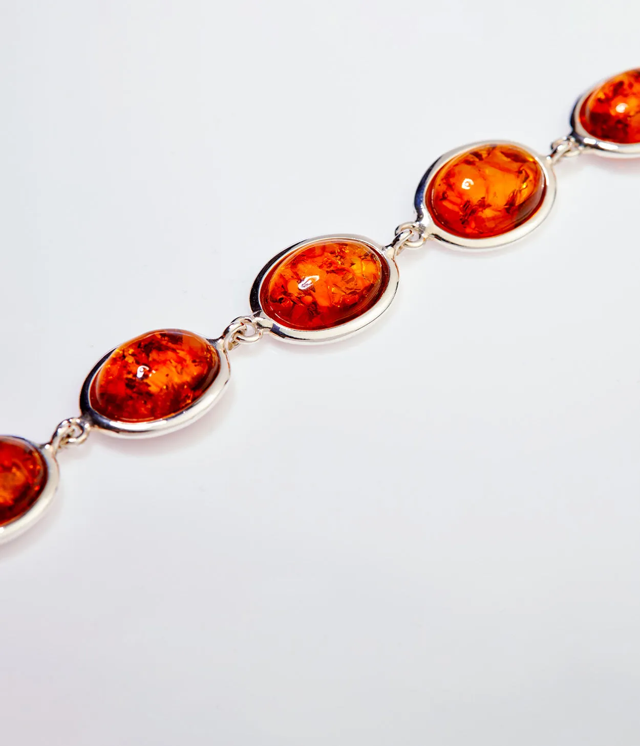 Amber Serenity Bracelet - Elegant Baltic Amber & Sterling Silver Jewelry - Horizon Collection