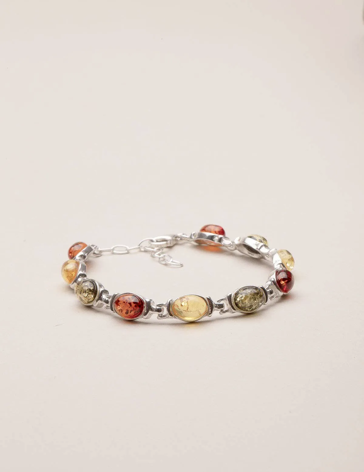 Amber Vintage Silver Bracelet