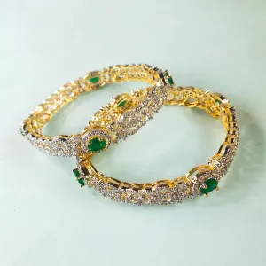 American Diamond and Emerald Bangles
 By Asp Fashion Jewellery