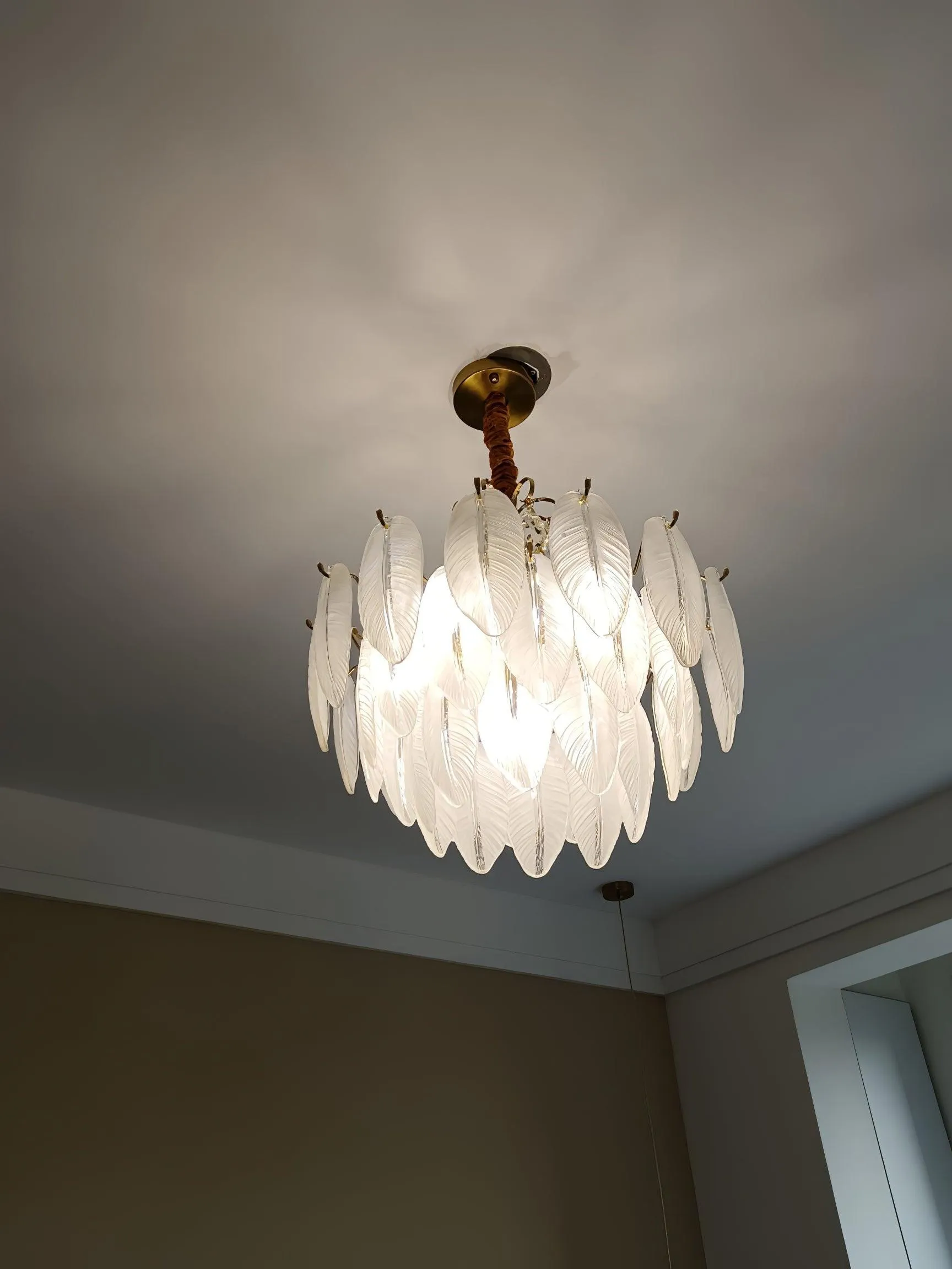 Angel Glass Feather Chandelier