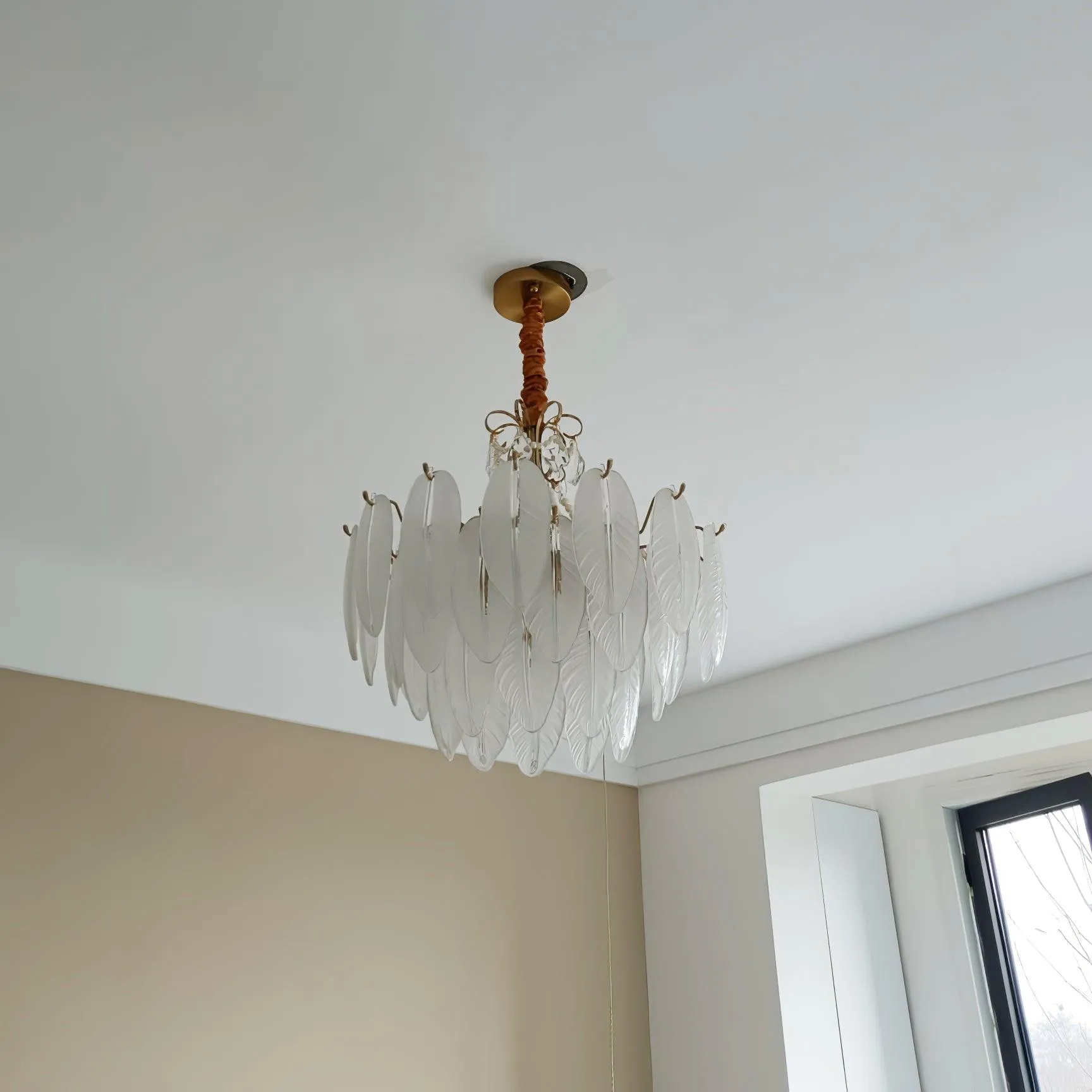 Angel Glass Feather Chandelier