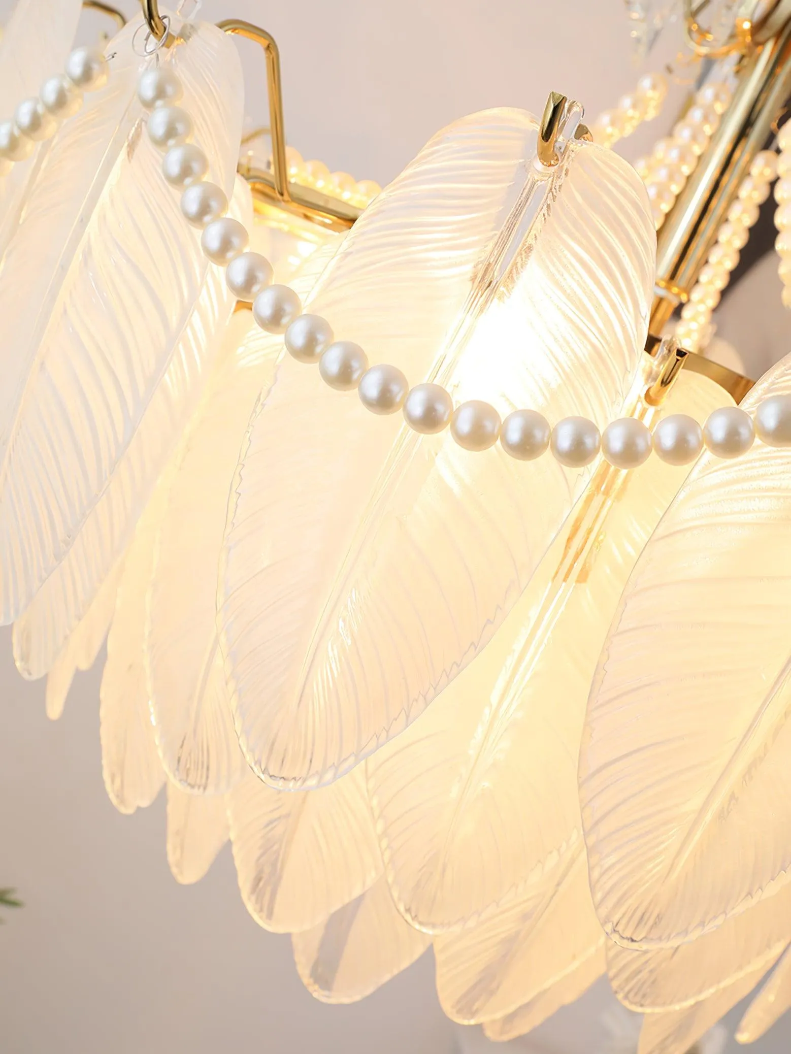 Angel Glass Feather Chandelier