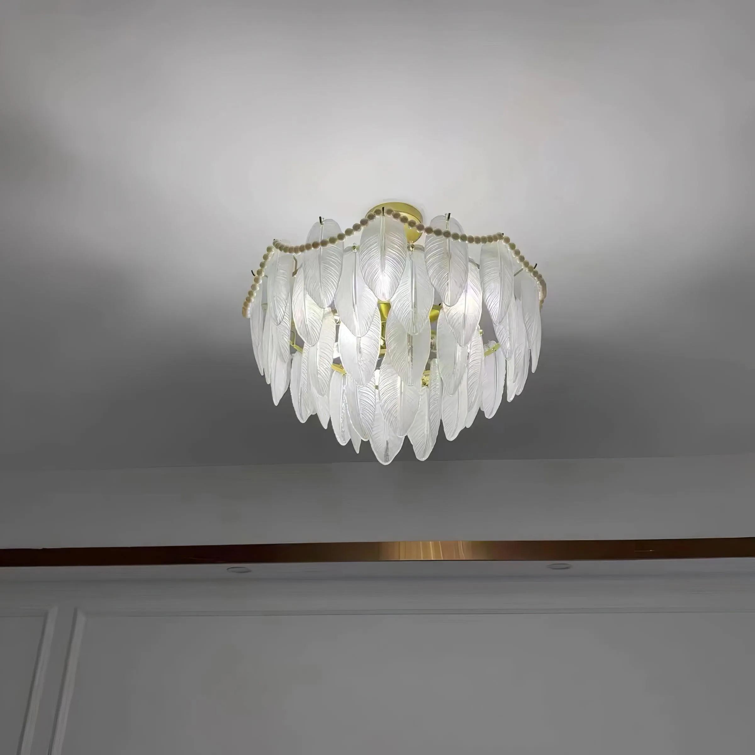 Angel Glass Feather Chandelier