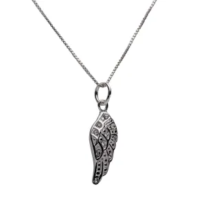 Angel Wing Silver Pendant Necklace