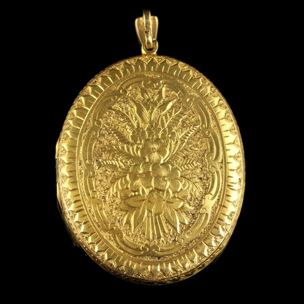 Antique Victorian 18Ct Gold Locket Large Locket