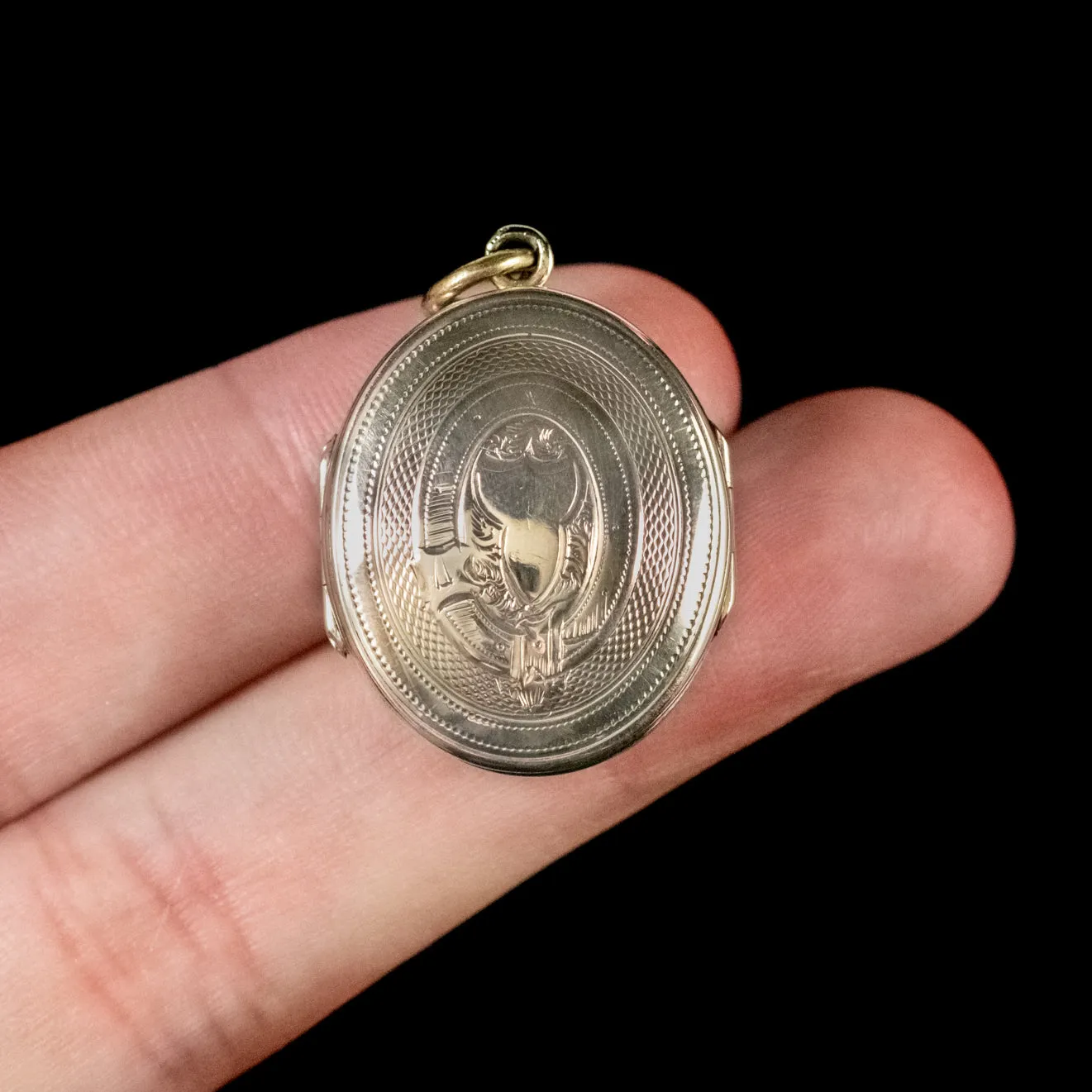 Antique Victorian Double Sided Family Locket 9Ct Gold Circa 1900