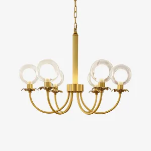 Aureate Radiance Glass Chandelier