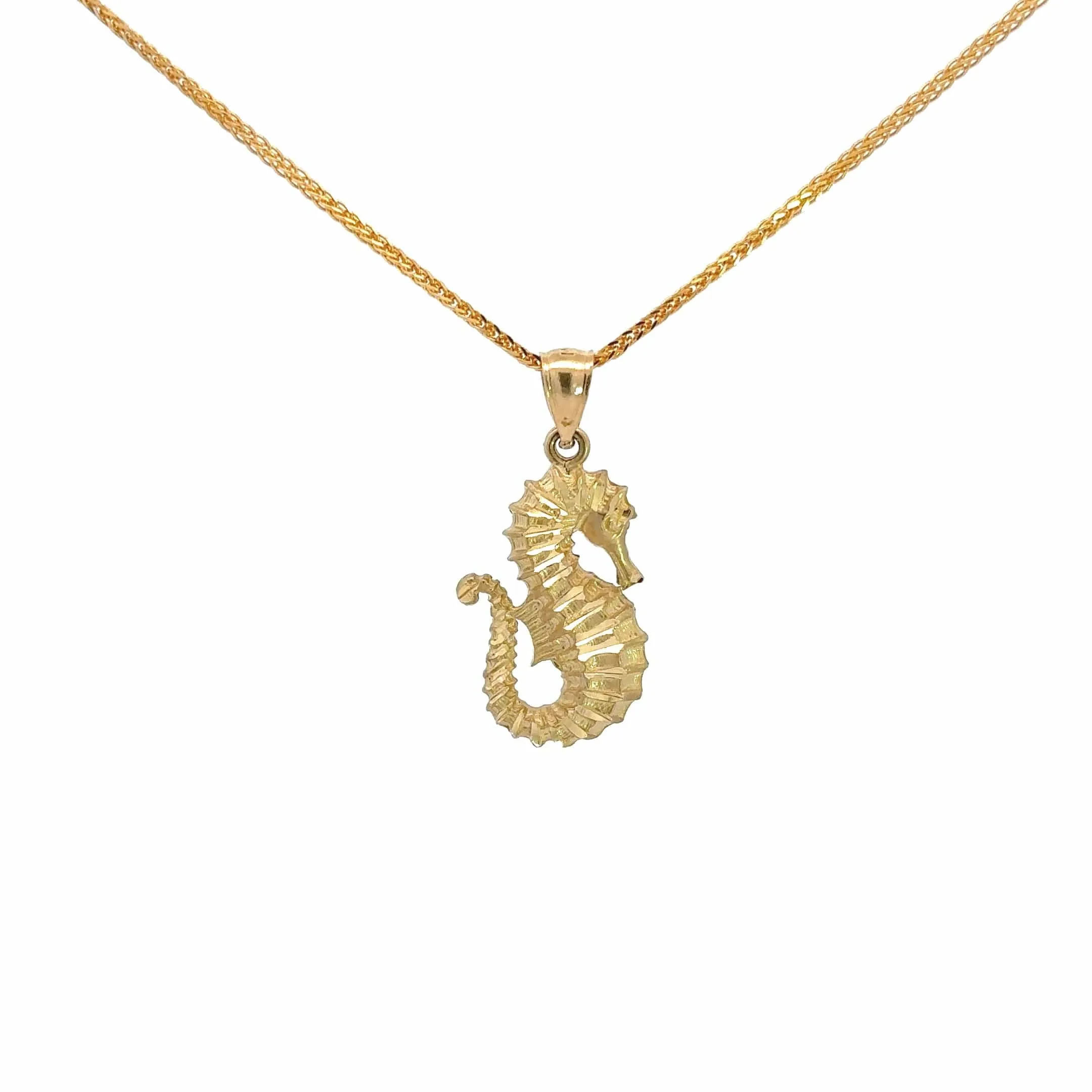 Baikalla 14k Yellow Gold Seahorse Pendant Necklace