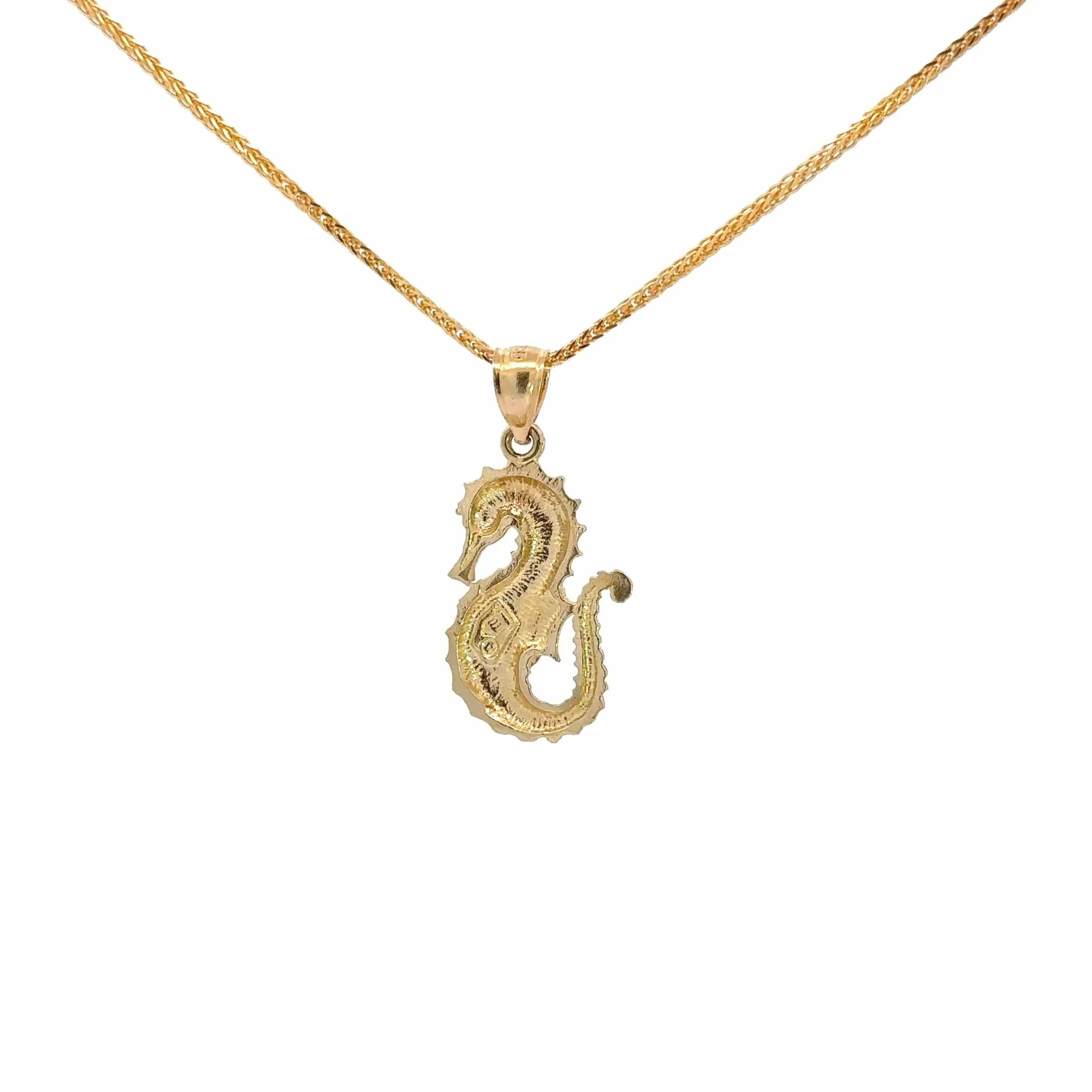 Baikalla 14k Yellow Gold Seahorse Pendant Necklace