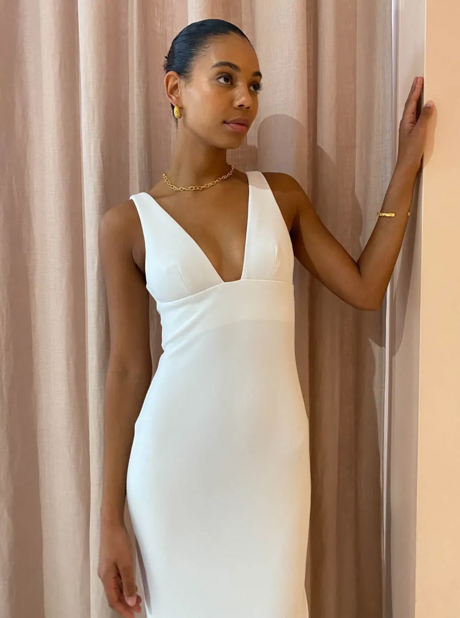 Bec and Bridge Iris Midi Dress in Ivory