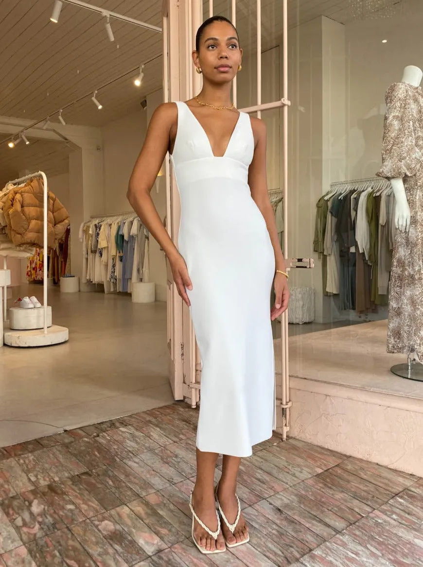 Bec and Bridge Iris Midi Dress in Ivory