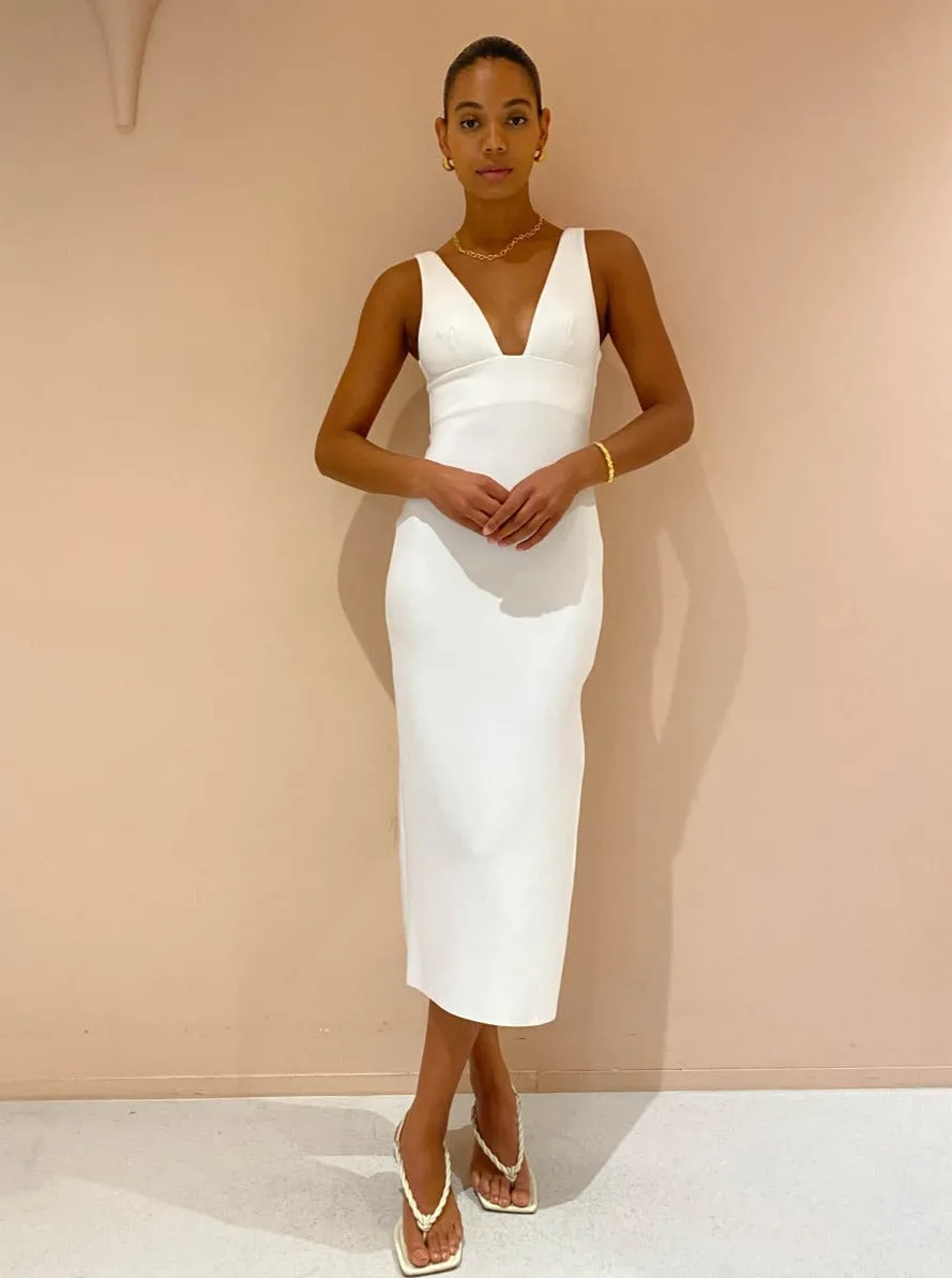 Bec and Bridge Iris Midi Dress in Ivory