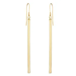 Ben Garelick 14K Yellow Gold Tube Dangle Earrings