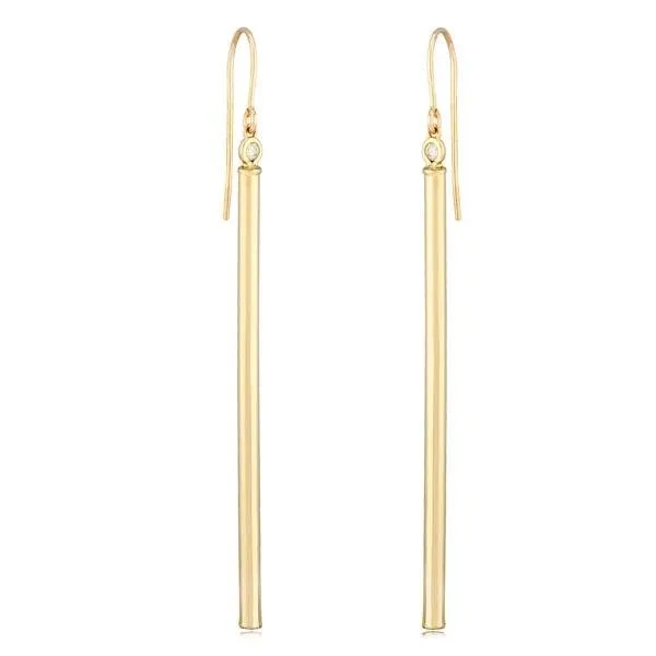 Ben Garelick 14K Yellow Gold Tube Dangle Earrings