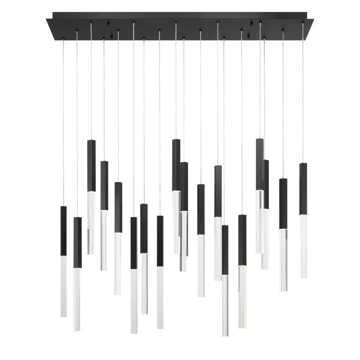 Benicio 42 in. 18 Lights LED Chandelier black Finish