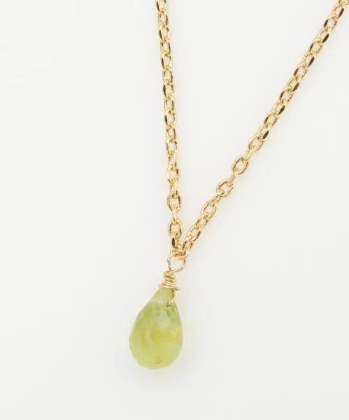 Birthstone Drop Gemstone Necklace