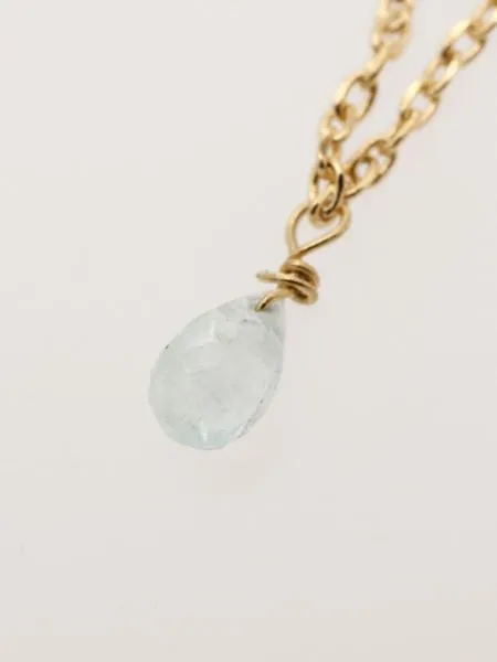 Birthstone Drop Gemstone Necklace