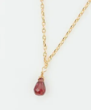 Birthstone Drop Gemstone Necklace