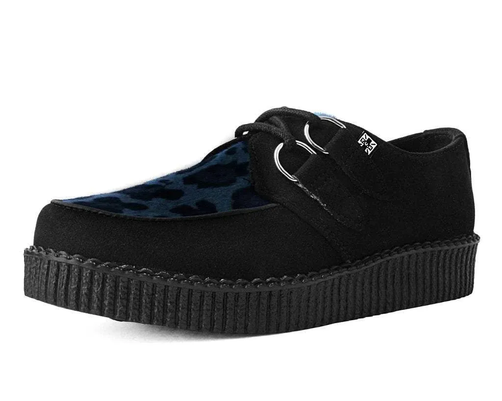 Black & Navy Leopard D-Ring-Creeper