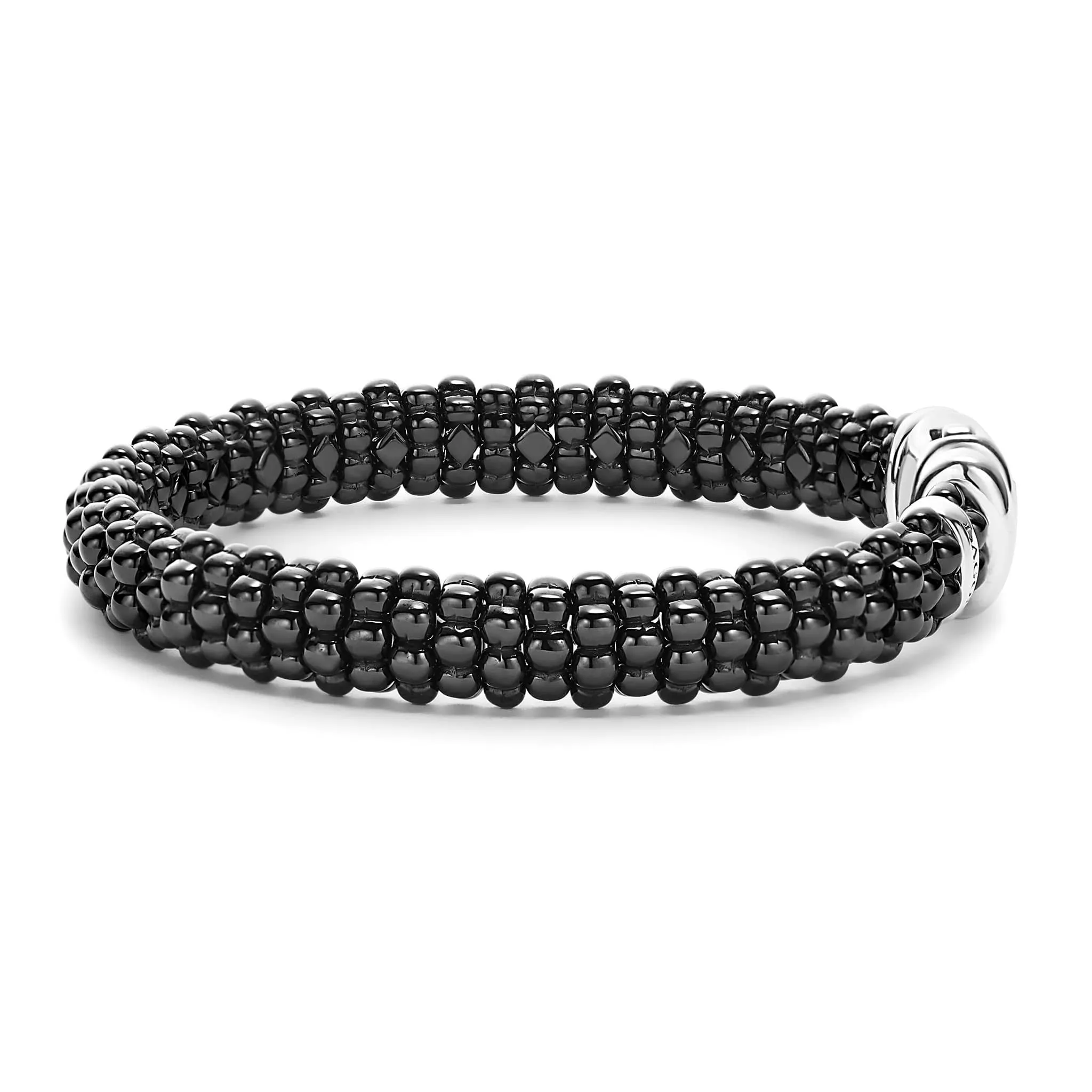 Black Caviar Ceramic Beaded Bracelet | 9mm