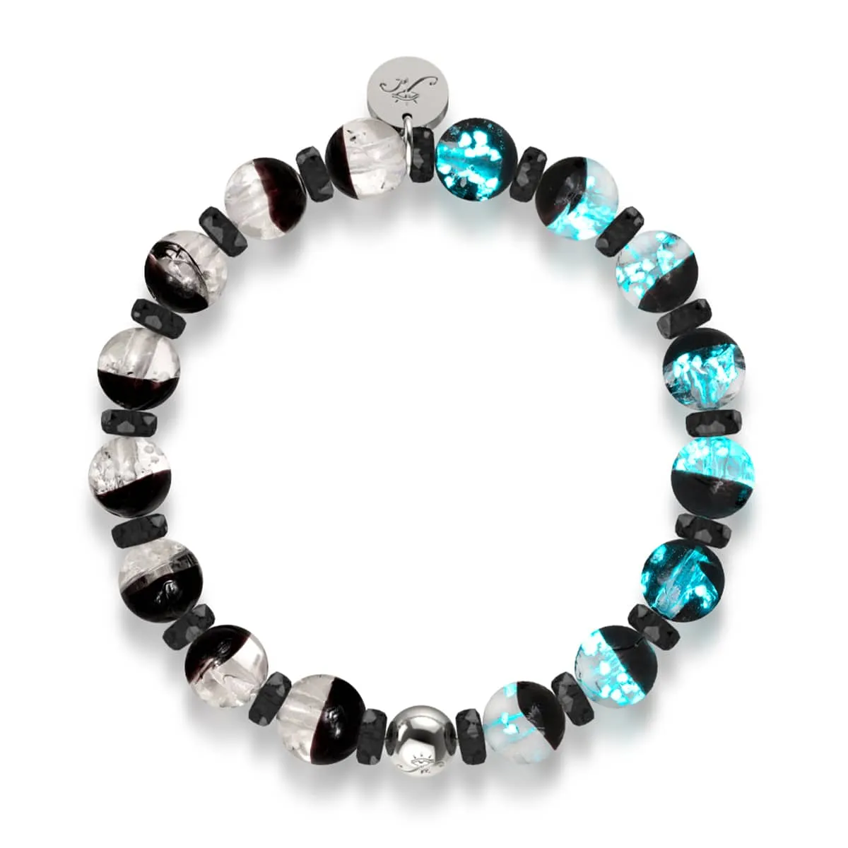 Black | Firefly Glass Snow Globe Bracelet