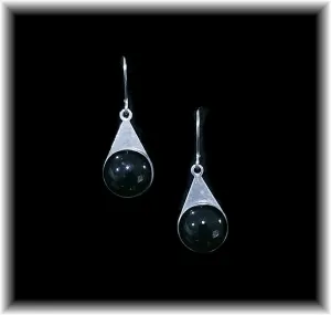 Black Stainless Teardrop Earring