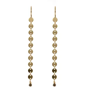 Book Chain Gold Disc Earring