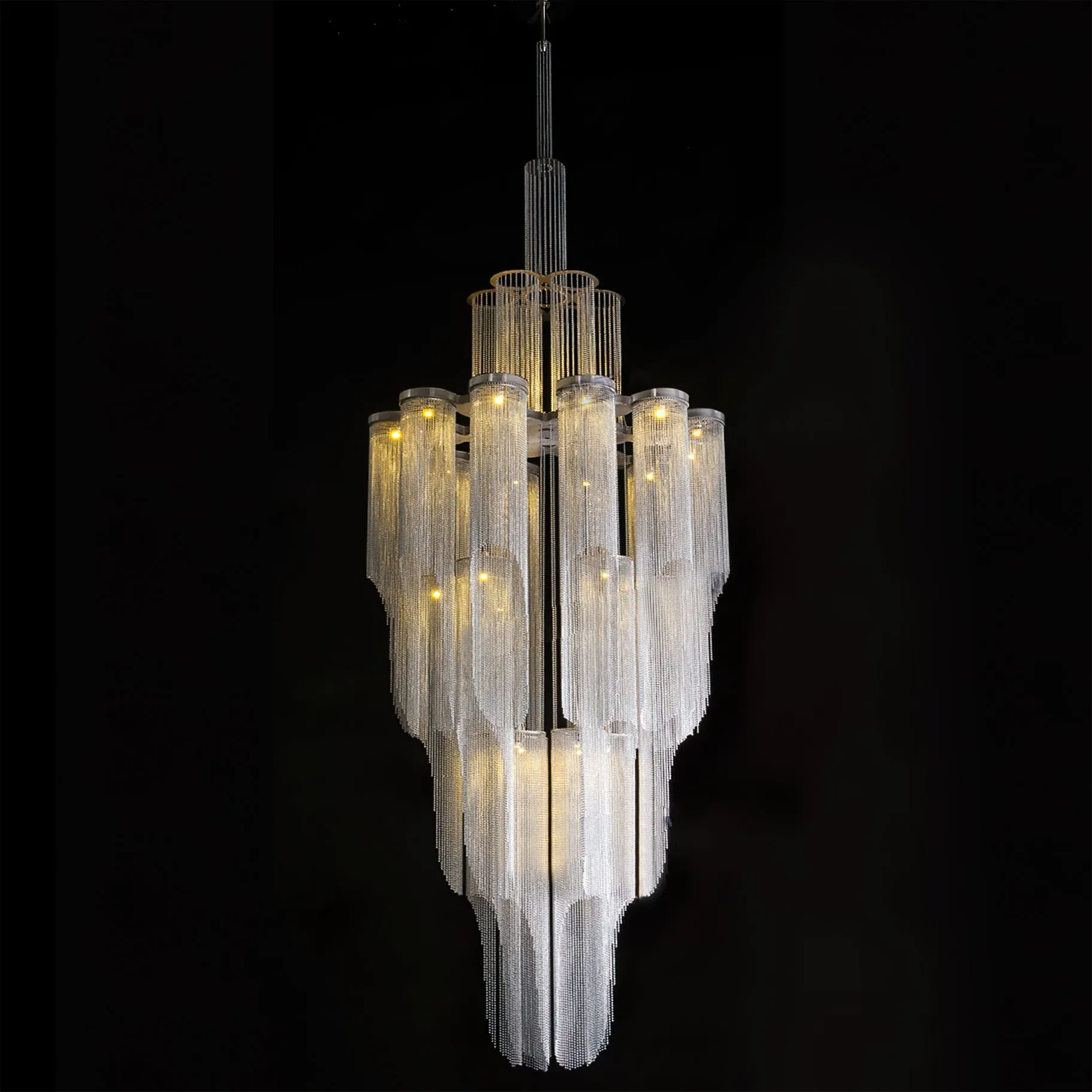 Cascade Silver Chandelier