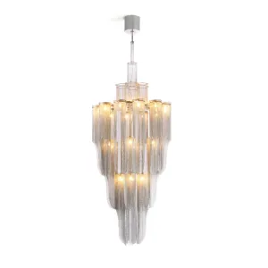 Cascade Silver Chandelier