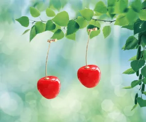 Cherry Drop Earrings