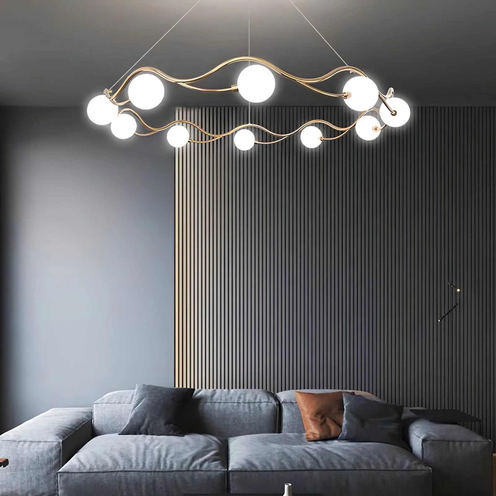 Circular Wave Chandelier