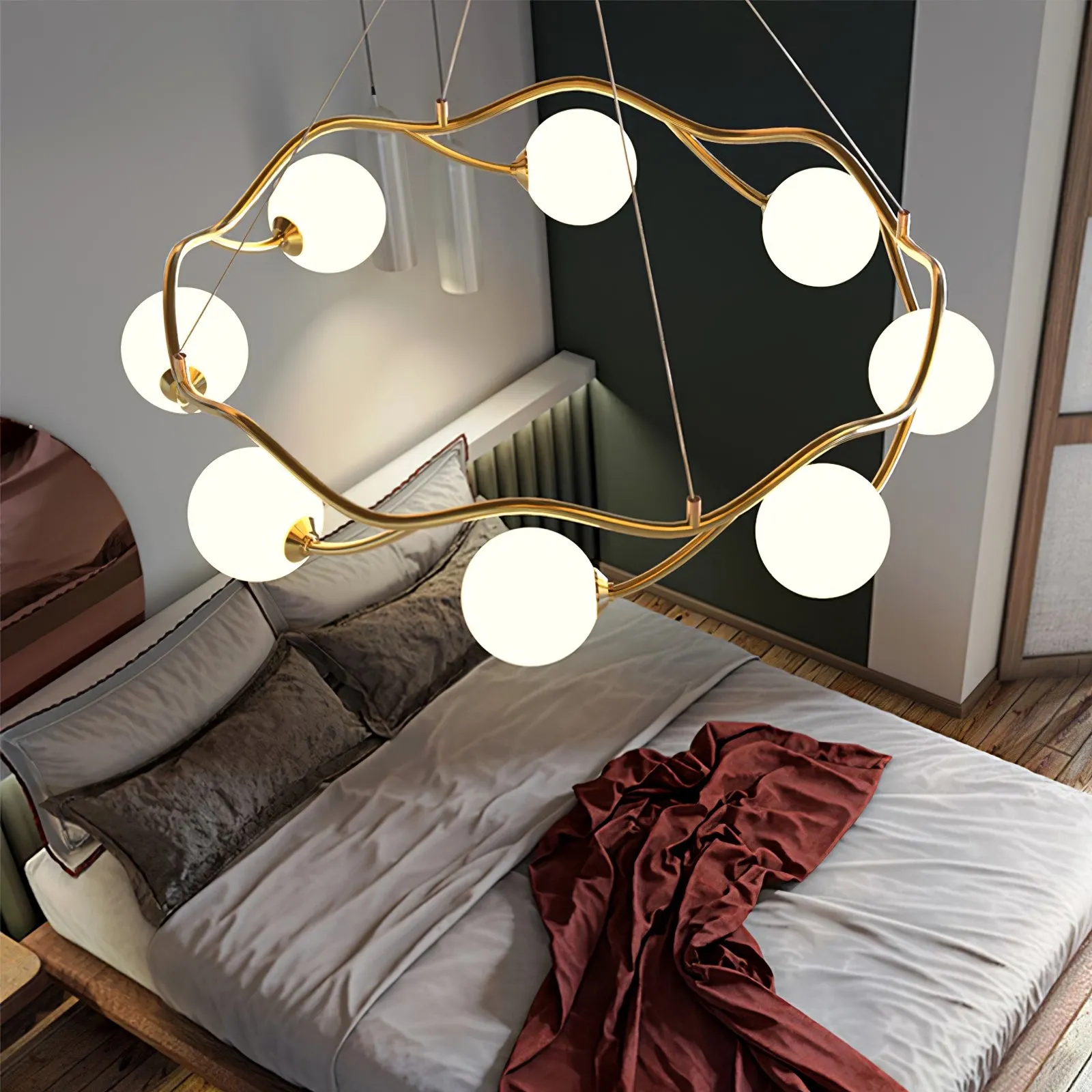 Circular Wave Chandelier