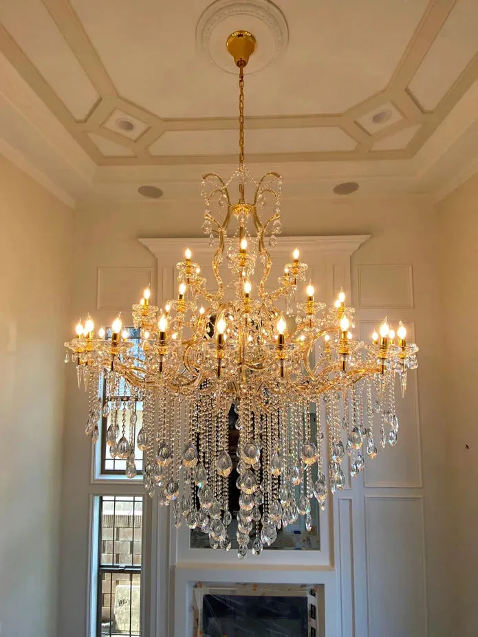 Classic Modern Multi-layers Crystal Chandelier for Staircase/Foyer/Villa