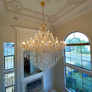 Classic Modern Multi-layers Crystal Chandelier for Staircase/Foyer/Villa