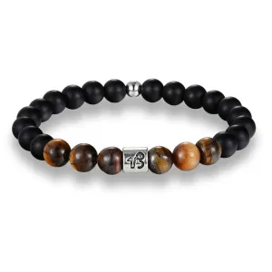 Classy Men Capricorn Brown Beaded Zodiac Bracelet