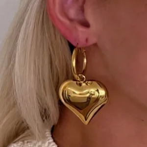 Cleo Oversized Bubble Heart Earrings