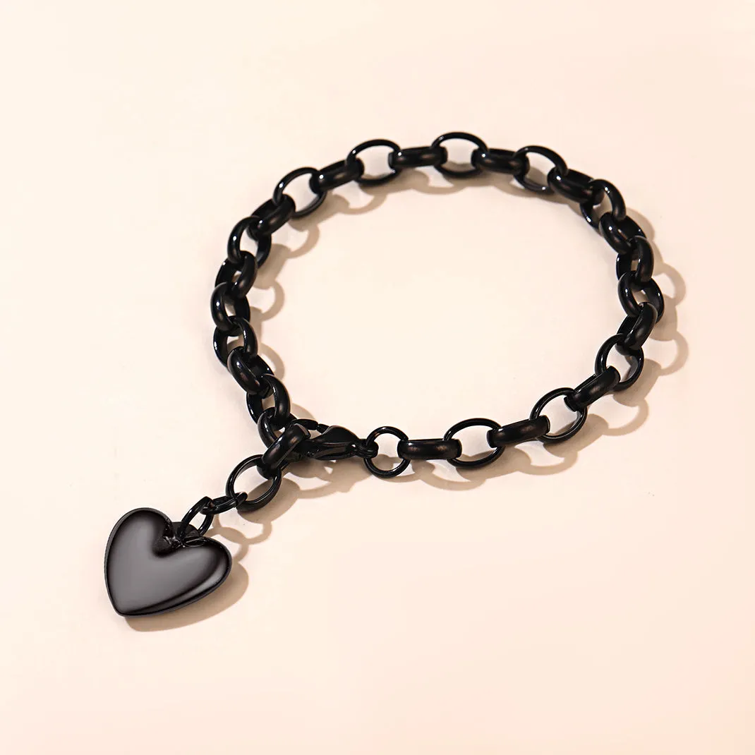 Custom Heart Shape Bracelets Memorial Gift for Men Women