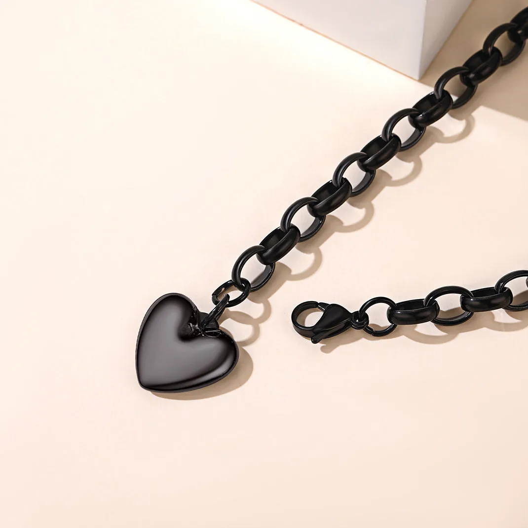 Custom Heart Shape Bracelets Memorial Gift for Men Women