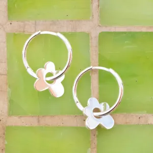 Daisy Disco Hoops - Silver