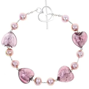 Dusk Pearl Heart Bracelet