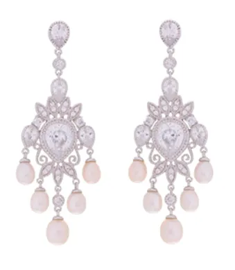 Eliana Freshwater Pearl Chandelier Bridal Earring