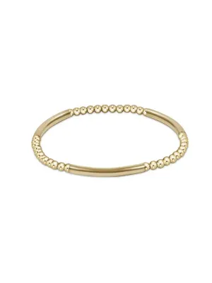 enewton Bliss Bar Pattern Gold Bead Bracelet: 3mm